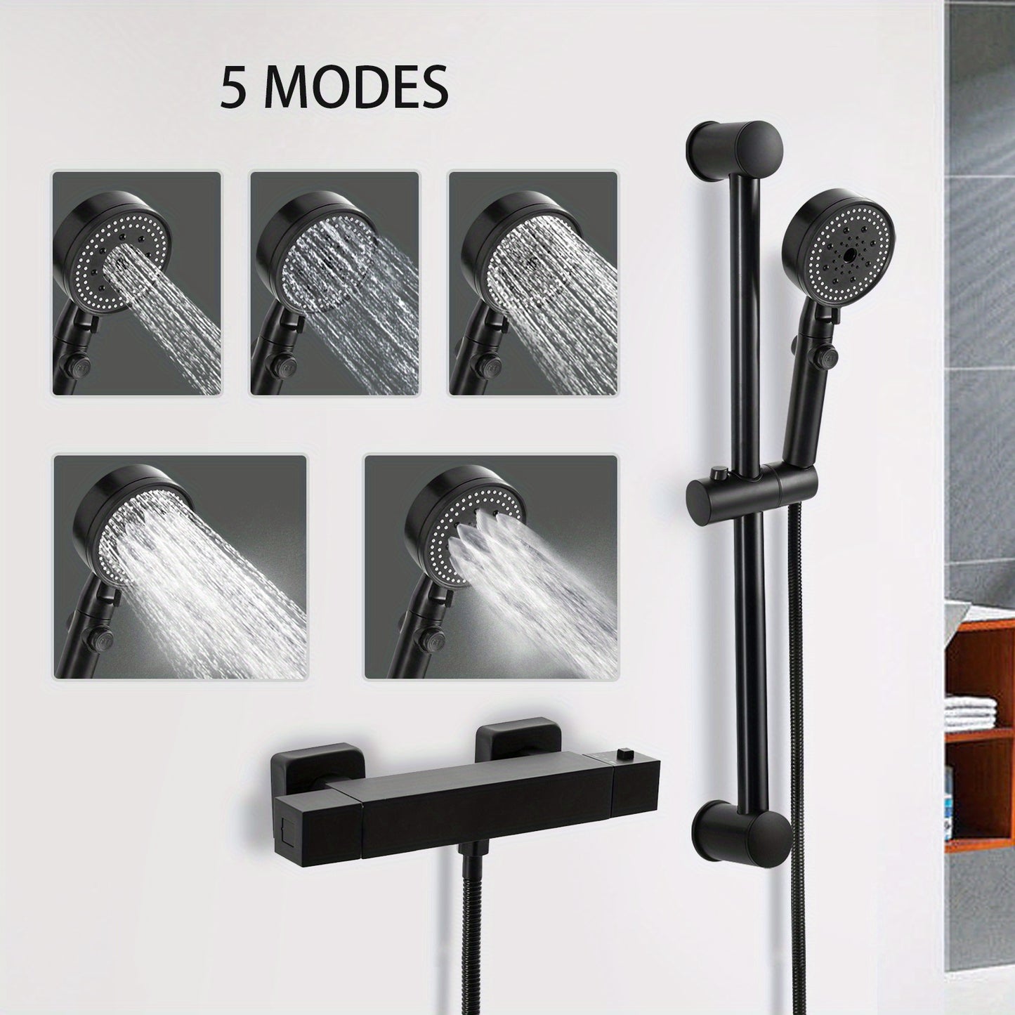 Douchekraan – Mengkraan – Douche Set – Regendouche – Handdouche – Koper Met Vacuüm Coating – 360° Draaibare Regendouche