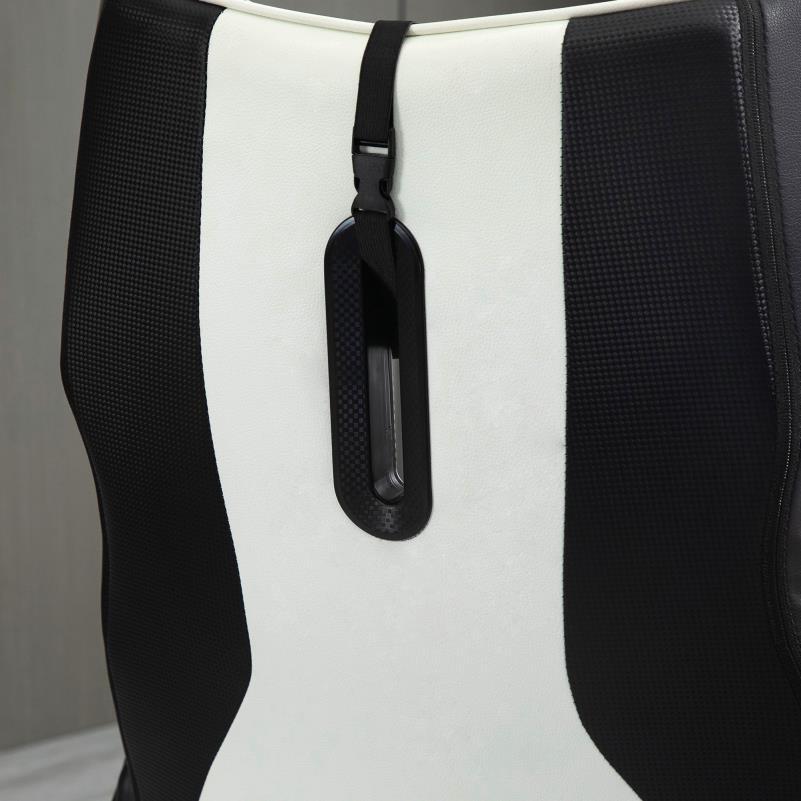 Gamingstoel – Bureaustoel – Gamestoel – Werkstoel – Ergonomische Stoel – Verstelbare Lendensteun – Ademend Mesh – Stalen Frame – Zwart Wit – Handmatig Verstelbare Rugleuning