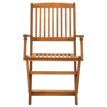 Foldable garden chairs 2pcs of solid wood acacia Add a touch of rustic charm to your dining room, garden, or terrace with this wooden garden chair! If you're looking for durable garden furniture, this is the ideal choice. It'