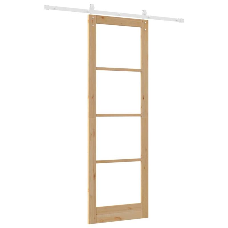 Schuifdeur Grenenhout – Schuifpaneel Deur – Inbouwdeur – Closetdeur – Kamerdeur – Massief Grenenhout – 78x232 cm – Met Metalen Railsysteem – Stil en Ruimtebesparend