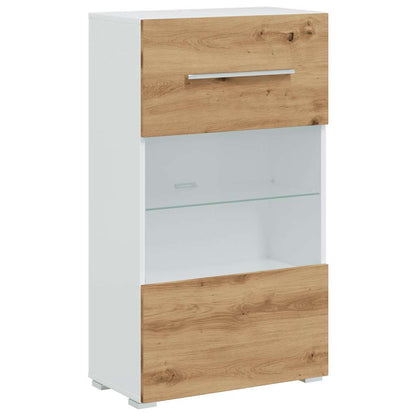 TV meubel – TV kast – TV dressoir – Lowboard – Wandmeubel – Eikenhoutlook – LED Verlichting