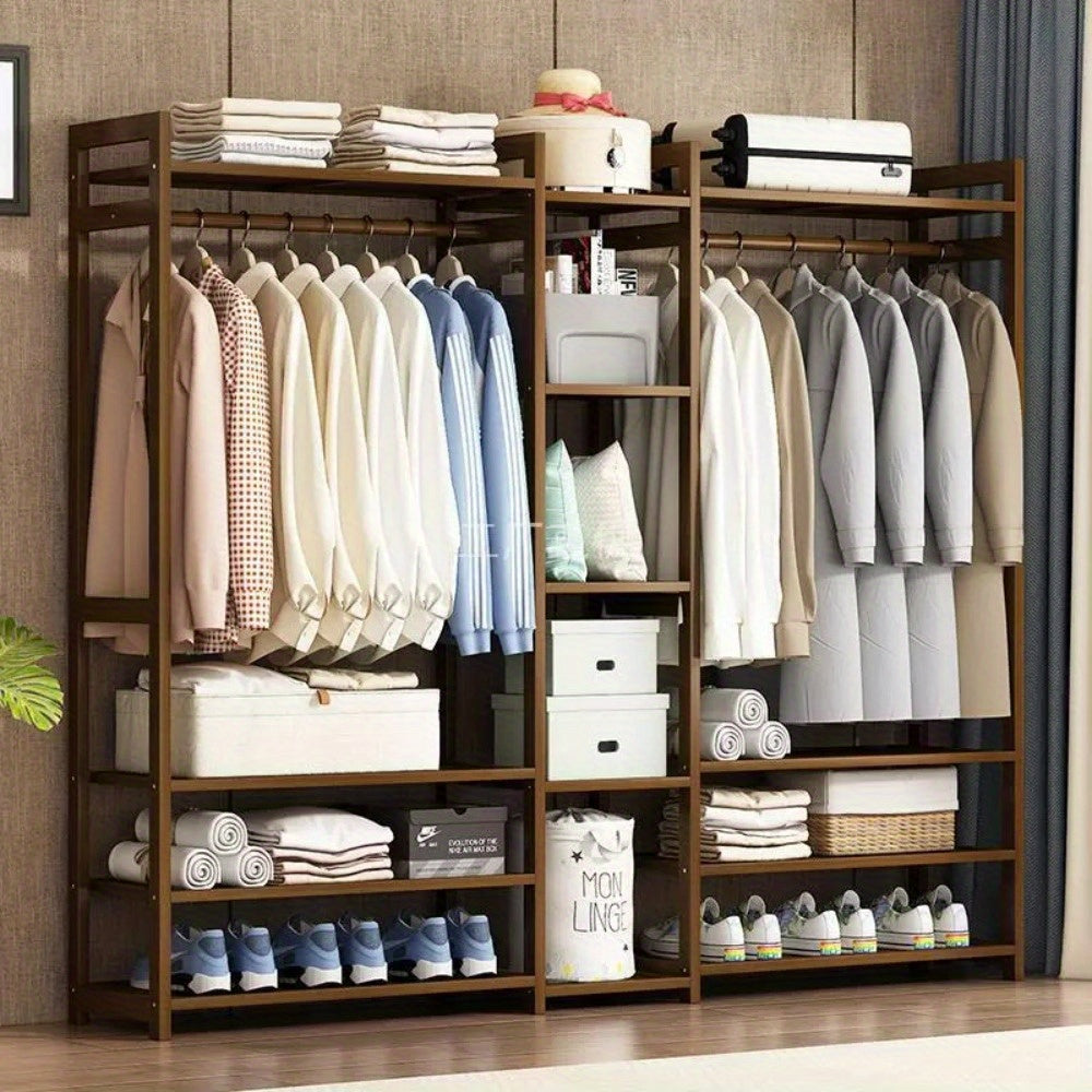 Kledingrek – Garderoberek – Dressboy – Kledingstandaard – Vrijstaand – Bamboe en Hout – Duurzaam & Lichtgewicht
