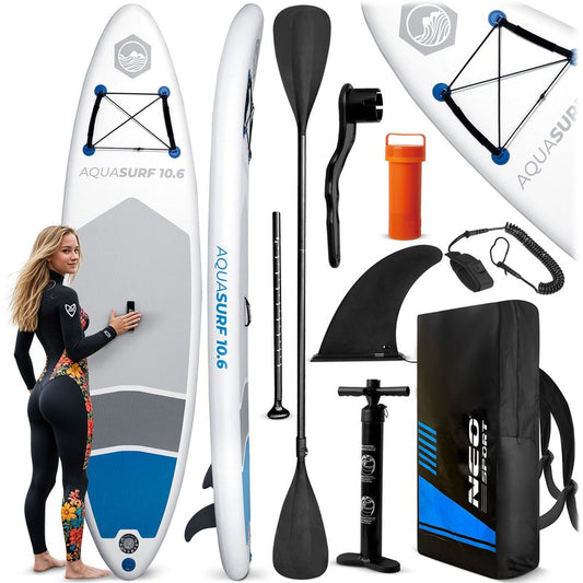 SUP Board – Stand Up Paddleboard – Inflatable SUP – Paddle Board – Waterboard – Lichtgewicht & Compleet Set – 320x84x15 cm Drop Stitch