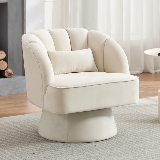 Draaifauteuil – Fauteuil – Loungestoel – Relaxstoel – Zitzak – 360° Draaibare Velvet Bekleding – Comfortabele Ergonomische Loungestoel