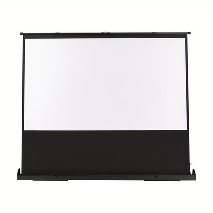 Projectiescherm – Draagbaar Scherm – Opvouwbaar Scherm – Presentatiescherm – Filmscherm – 80 Inch – Lichtgewicht Aluminium Frame – Stabiele Draaibare Voeten – Zwart