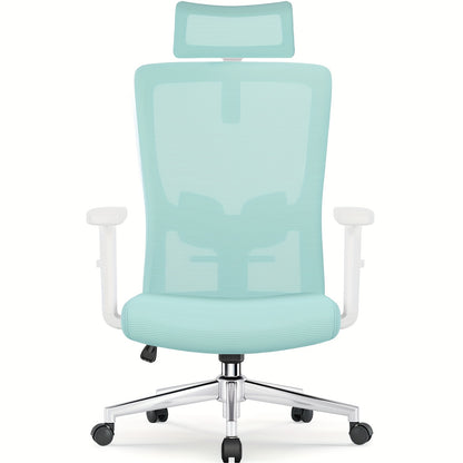 Office Chair, Ergonomic Office Chair With Adjustable Headrest, Lumbar Support, Height-adjustable Swivel Chair, Back-friendly Chair With Up To 135° Tilt Angle, Office Chair For 180 Kg, Black.