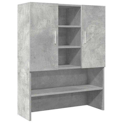1pc Washing Machine Cabinet, Toilet Cabinet Above Washing Machine Toilet, Washing Machine Cabinet, Toilet Cabinet, Metal Wood Material. Washing Machine Cabinets 2pcs Processed Wood Concrete Grey.