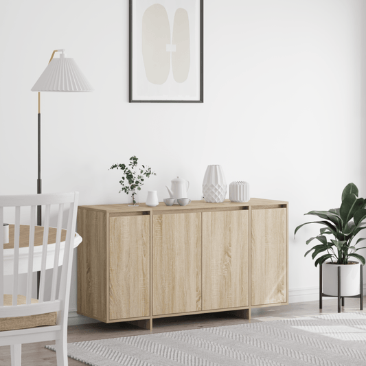 Oak Sideboard Sonoma eiken Gefabriceerd wood 135 x 41 x 75cm Practical and removable