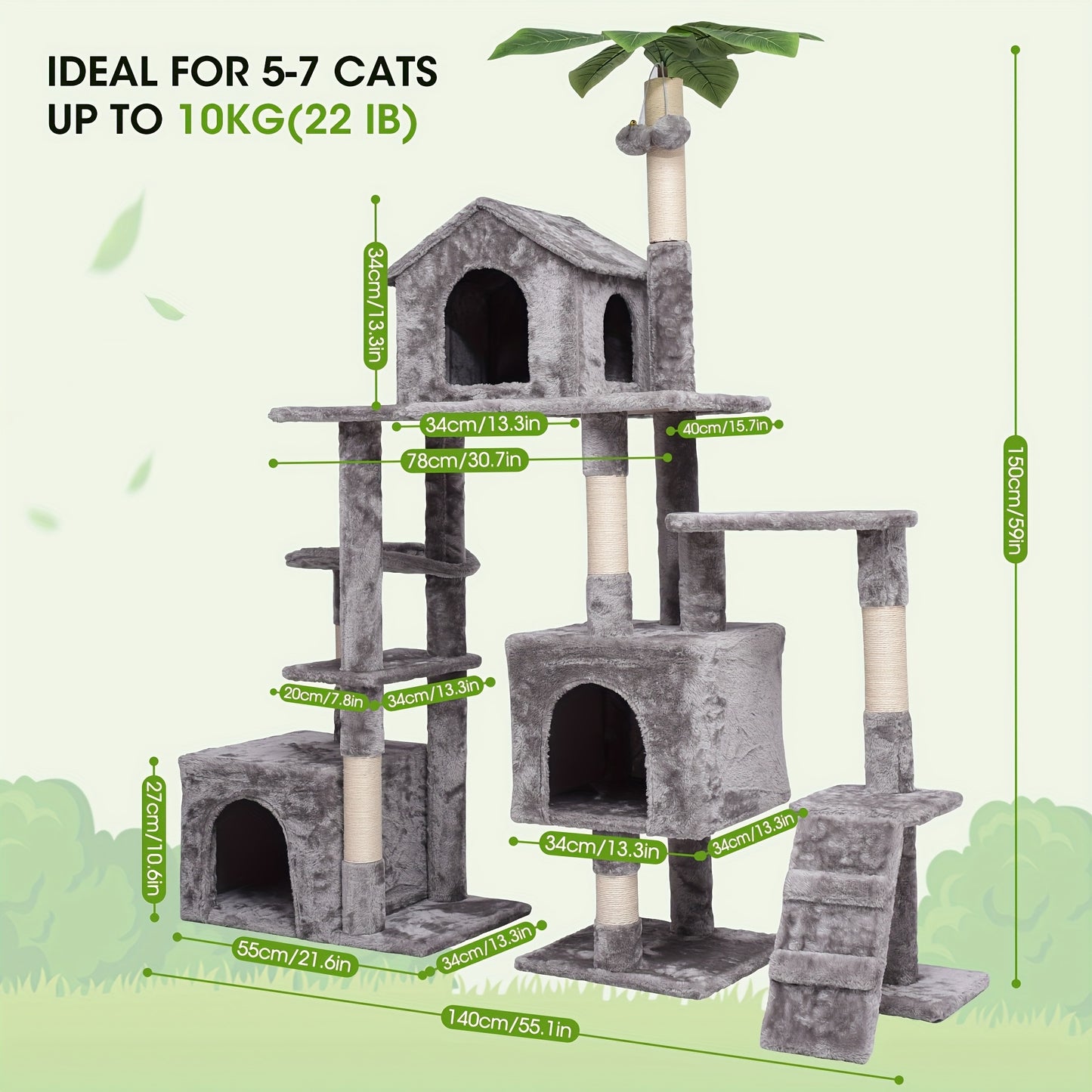 Krabpaal XXL – Kattenboom – Klimpaal – Speelpaal – Kattenmeubel – 80 Inch Hoog – Stevig Karton – Geschikt Voor Meerdere Katten