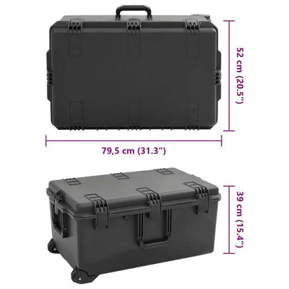 Flightcase – Opbergkoffer – Transportkoffer – Reiskoffer – Opbergbox – Stevig Polypropyleen & ABS – Ruim 79,5x52x39 cm Met Schuimrubberen Binnenkant