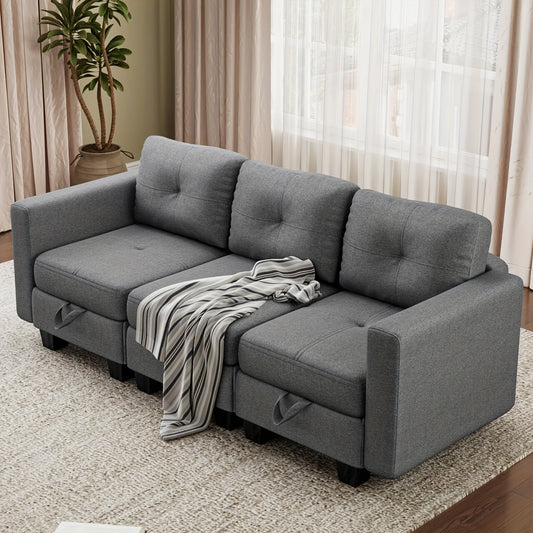 Hoekbank U-vorm – Modulaire Bank – L-vormige Bank – Zitzak Sofa – Sectiebank Driezits – Memory Foam Comfort – Ingebouwde Opbergruimte