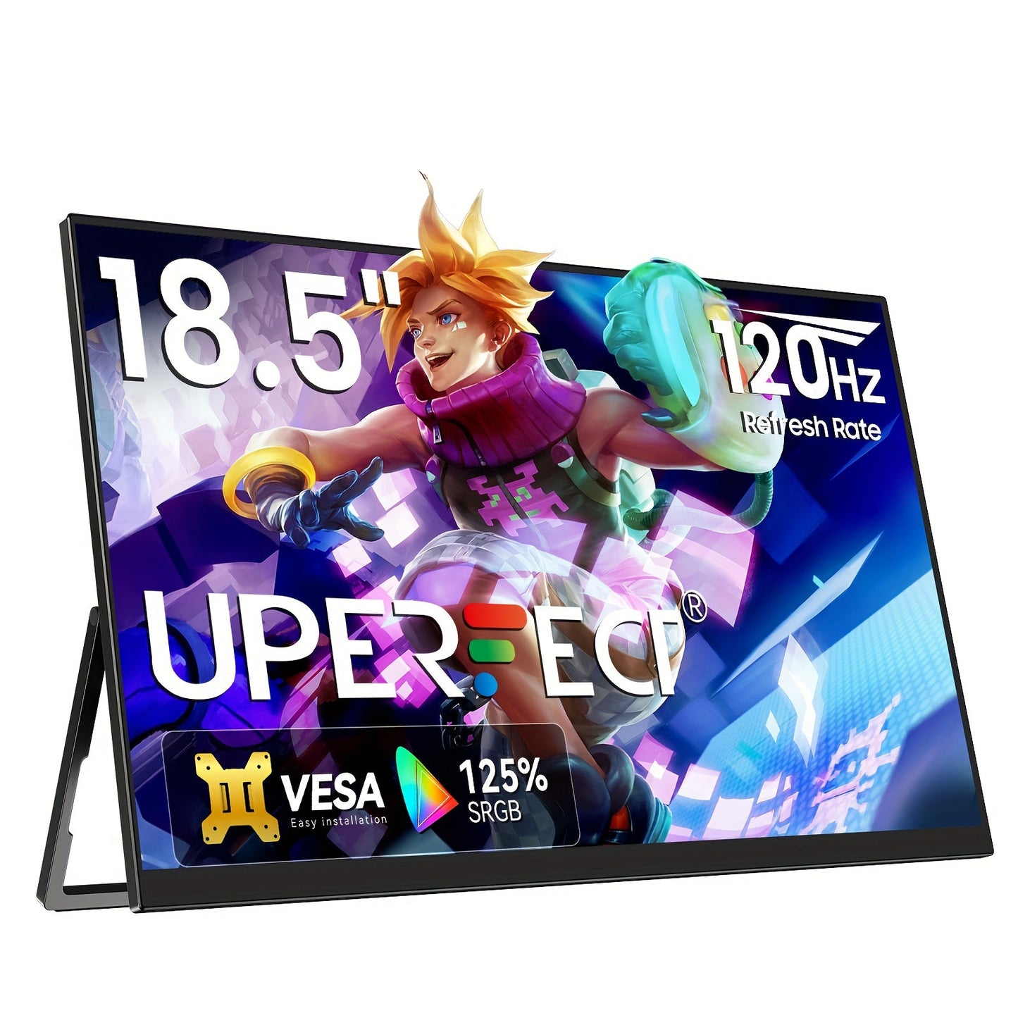 Portable Monitor – Mobiele Monitor – Extern Scherm – Draagbare Monitor – 18,5 Inch – 120Hz Verversingssnelheid – Full HD 1920x1080