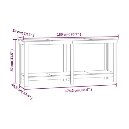 Werkbank – Werktafel – Klusbank – Houten Werkplek – Opbergmeubel – Stevig Massief Vurenhout – Groot Werkblad 180x50 cm