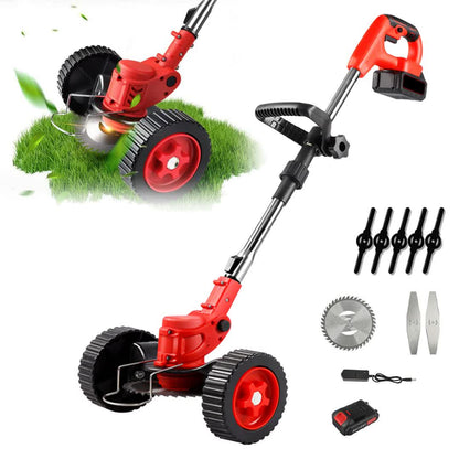 Accu Grasmaaier – Elektrische Maaier – Lithium Grasmaaier – Draadloze Grasmaaier – Batterij Maaier – 21V Met 2 Batterijen – 4 Bladen Mulchsysteem