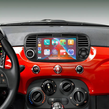Autoradio Fiat 500 – Multimedia Autoradio – Android Auto Radio – Navigatiesysteem – Draadloze CarPlay – 7 Inch HD Touchscreen – Wireless GPS & Wifi