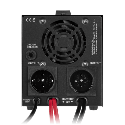 Noodstroomunit – UPS – No-break – Back-up Stroomvoorziening – Noodvoeding – 1000VA / 700W Vermogen – Zuivere Sinusgolf Uitgang