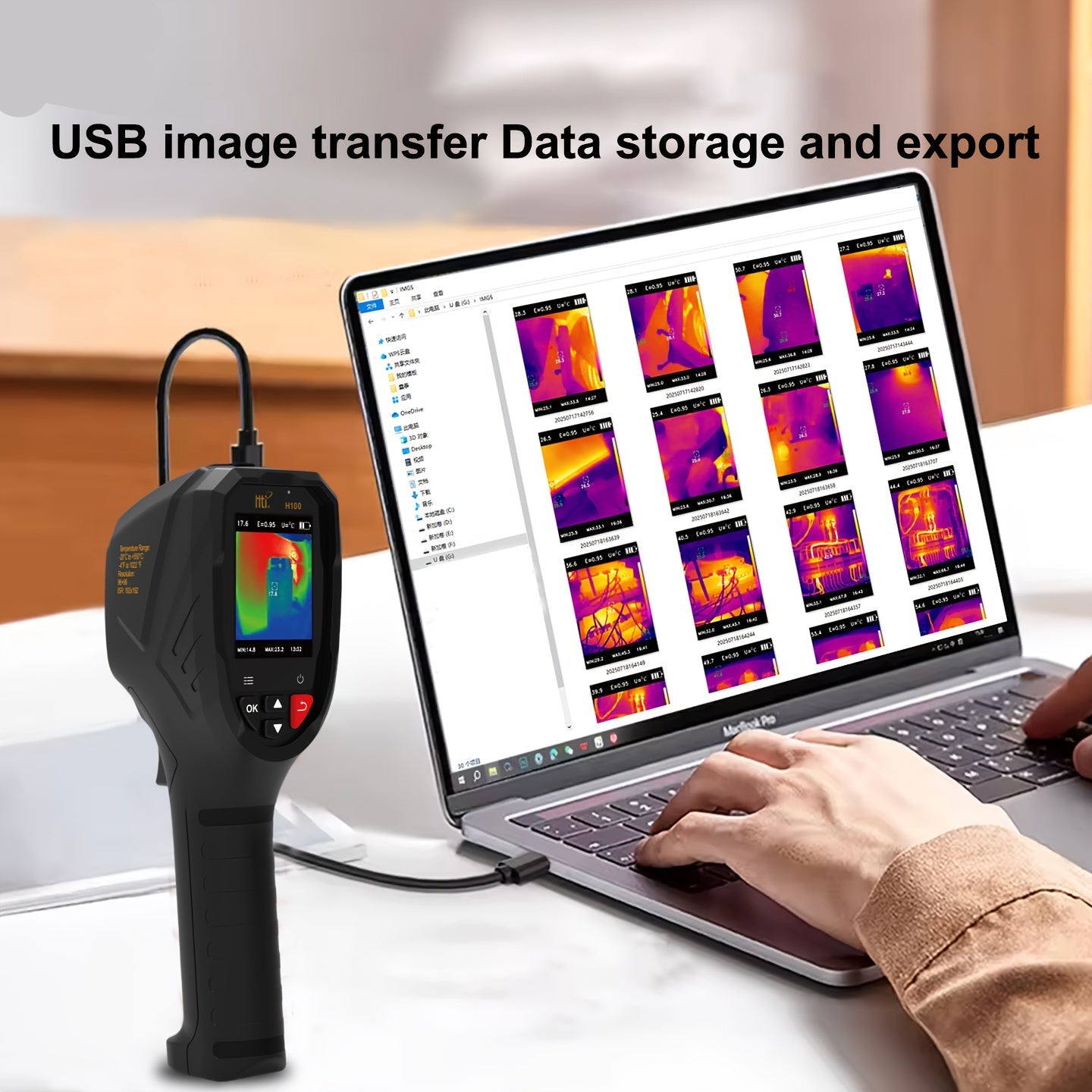 Warmtebeeldcamera – Thermische Camera – Infraroodcamera – Thermograaf – Warmtebeeldsensor – Draagbaar Design – 96x96 IR Resolutie & Oplaadbare Lithiumbatterij