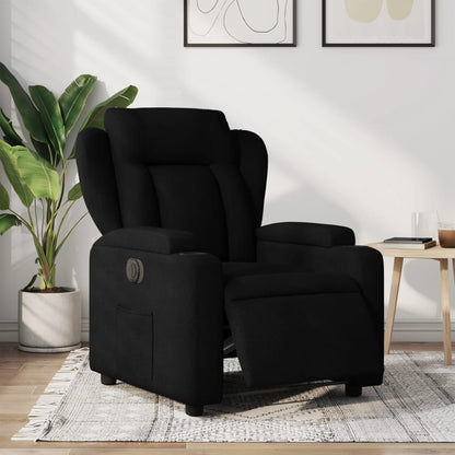 Elektrische Relaxfauteuil – Elektrische Relaxstoel – Sta-op Stoel – Verstelbare Fauteuil – Relaxstoel – 135 Graden Kantelbaar – Zwart Stof Metalen Onderstel