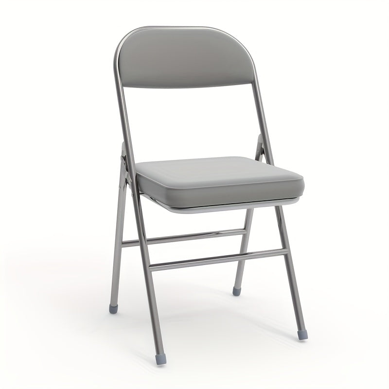 Set van 4 Eetkamerstoelen – Grijs Kunstleer met Comfortabele Bekleding – Stijlvol en Duurzaam Ontwerp voor Restaurant, Keuken, Woonkamer of Conferentieruimte