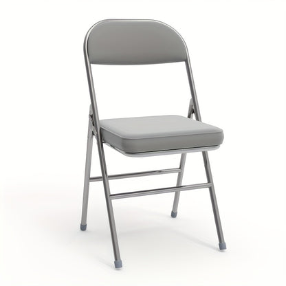 Set van 4 Eetkamerstoelen – Grijs Kunstleer met Comfortabele Bekleding – Stijlvol en Duurzaam Ontwerp voor Restaurant, Keuken, Woonkamer of Conferentieruimte
