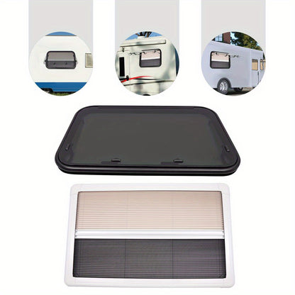 Camperraam – Nooduitgang Raam – Push-Out Raam – Uitzetraam – Caravanraam – 90x55cm – Gehard Glas – Eenvoudige Hendelbediening