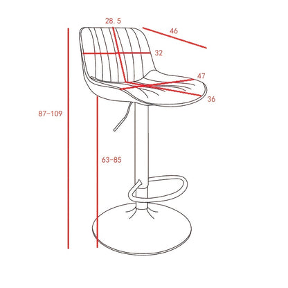 4pcs Modern Brown Velvet Bar Stool Set with Height Adjustment & 360° Swivel - Heavy-Duty Metal Frame, Easy Assembly, Soft Cushioned Seats with Black Legs - Contemporary Counter Height Stools for Kitchen, Bar, Home Office, Ca