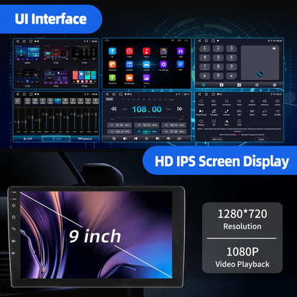 Autoradio – Car Stereo – Head Unit – Multimedia Speler – 2-DIN Systeem – Voor Smart Fortwo 453 (2014-2019) – 9 Inch IPS Touchscreen – Inclusief AHD Achteruitrijcamera & DAB+ Radio