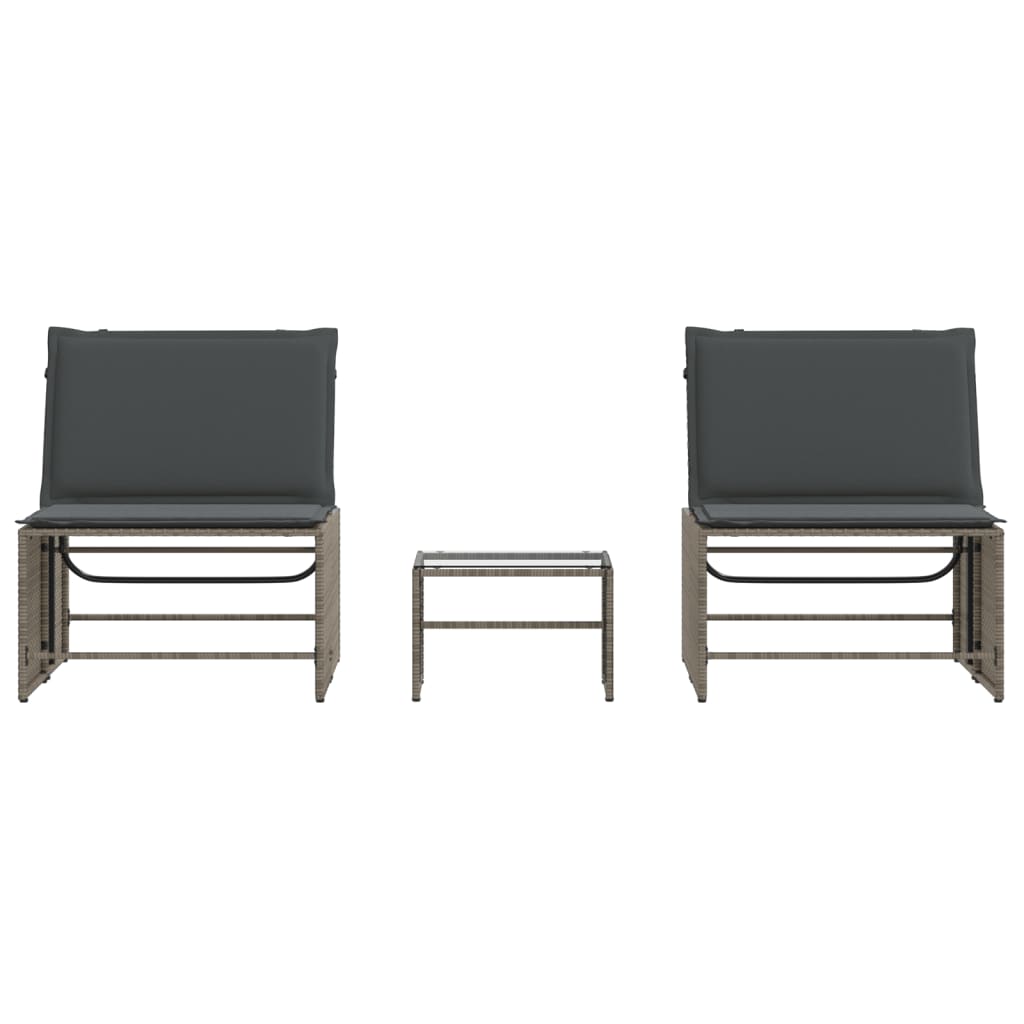 Lounge Set – Buitenmeubels – Tuinmeubilair – Ligbed - Balkon Set – Ligstoelen - 2-Delige Set – PE-Rattan – Verstelbare Rugleuning