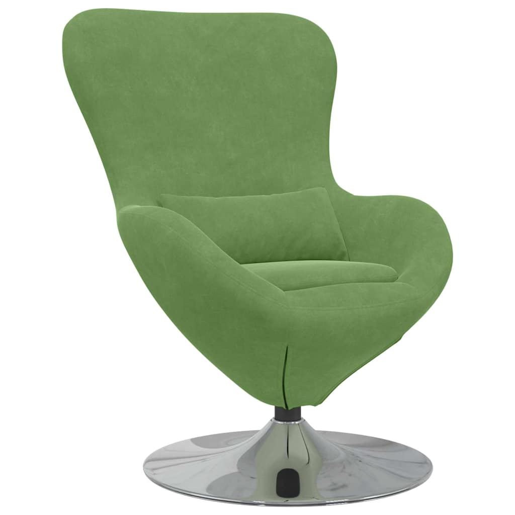 Draaifauteuil Lichtgroen – Fauteuil – Relaxstoel – Loungestoel – Leunstoel – Fluwelen Bekleding – 360 Graden Draaibaar – Compact Formaat