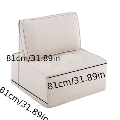 Single Sofa,  Seating Set, Living Room Armchair, Bean Bag Chair, Bedroom Sofa, Guest Room Sofa, Beige