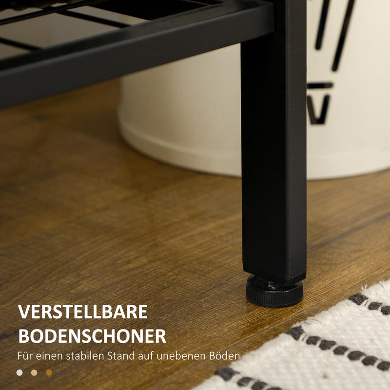 Industriële Kapstok – Schoenenrek – Jassenhanger – Opberger – Garderobekast – Met Memo Board – Schoenenbank En Opbergtas – Compact En Stoer Design