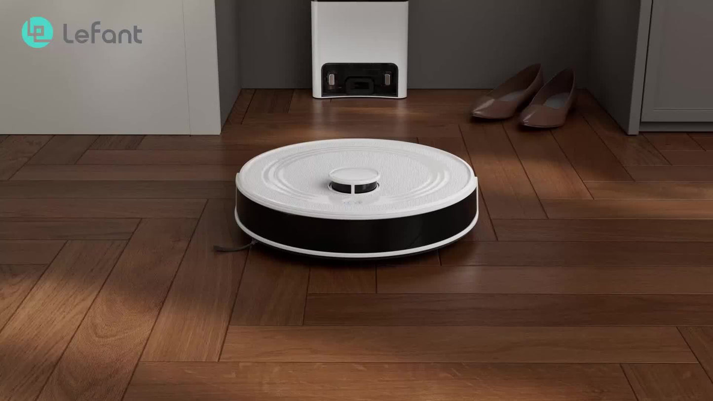 LEFANT M2 Pro Robot Vacuum Cleaner & Mop - 45-Day Auto Cleaning, 190° PSD Obstacle Avoidance, 5500Pa Suction Power, 140 Min Runtime, WiFi/Apple/Alexa App & Alexa Control, Multi-Layer Map Drawing, 2.5H Battery, 50dB Quiet, Mo