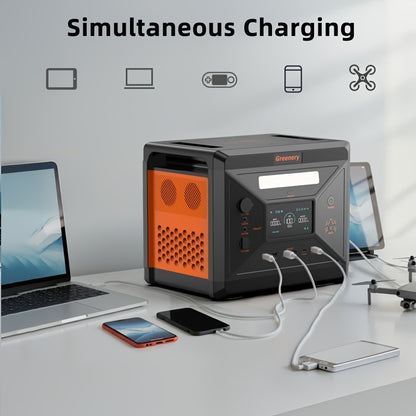 Powerbank – Portable Power Station – Solar Generator – Camping Batterij – Noodstroomvoorziening – 2304Wh Capaciteit – 4 AC Stopcontacten met 4800W Piekvermogen