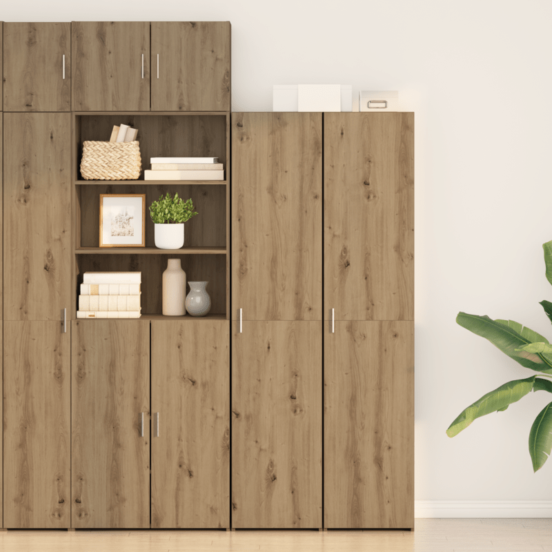 Opbergkast – Bergkast – Kasten – Opbergrek – Highboard – Artisan Oak Houtlook – Compact 40x42,5x185 cm – Stijlvol en Duurzaam