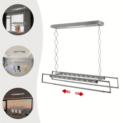 Droogrek Uitschuifbaar – Wasrek – Kledingrek – Balkonrek – Droogstandaard – 8 Stangen – Max 35 kg Draagvermogen – Stalen Constructie