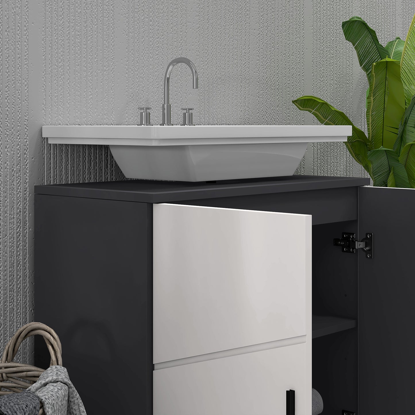 Afvalbak – Prullenbak – Afvalemmer – Vuilnisbak – Afvalcontainer – Zilverkleurig – 3 x 20 Liter Compartimenten – Soft-Close Deksel & Vingerafdrukbestendig