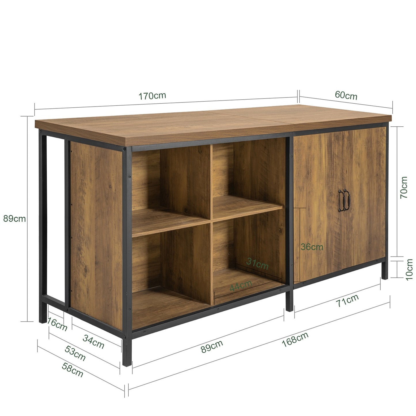 Tweepersoons Bedframe – Bedframe Met Opbergruimte – Slapen Zonder Boxspring – Bedbodem Met Latten – Gestoffeerd Hoofdeinde – 140x200 cm – 17 cm Onderbedruimte – Stabiele Houten Constructie Zwart