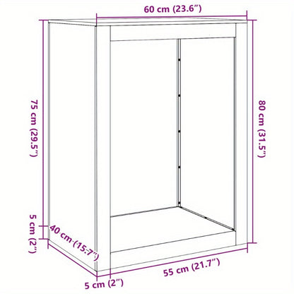 60x40x80cm Weather-Resistant Steel Firewood Rack - Multi-Purpose Outdoor Storage Shelf with Open Design, Ideal for Patio, Garden, and Home Use, Garden Storage Solution|Modern Aesthetic|Durable Construction, Firewood Storage O