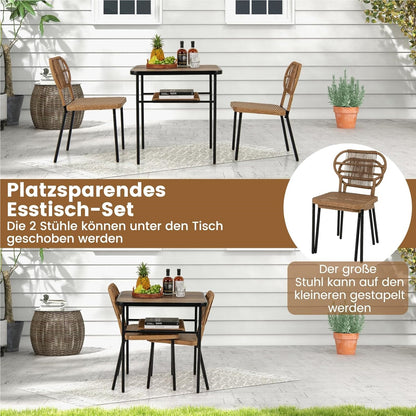 Tuinset – Tuinmeubelset – Balkonset – Bistroset – Loungeset – Compact Rattan Design – Inclusief Opbergvak