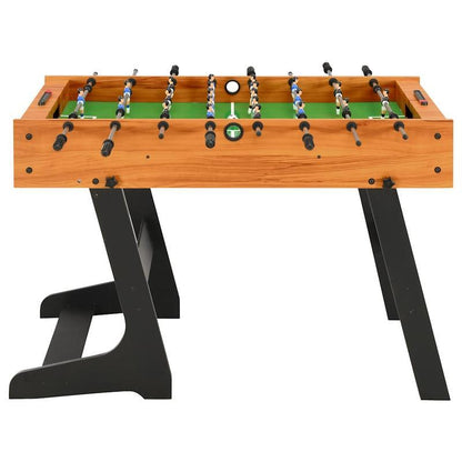 Tafelvoetbal – Voetbaltafel – Fussbaltafel – Tafelspel – Spelontwerp – Lichtbruin Composite Materiaal – Opvouwbaar en Compact 121x61x80 cm