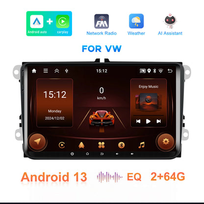 9-inch Autoradio – Android Auto Radio – GPS Navigatie – Double DIN Radio – 9 Inch Touchscreen – Android 13 Systeem – Draadloze CarPlay – Achteruitrijcamera & SWC Ondersteuning