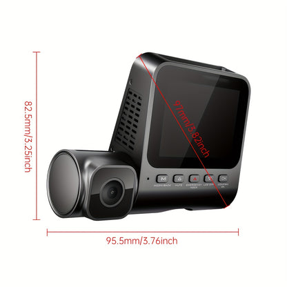 Dubbele Dashcam – Auto Camera – Beveiligingscamera – DVR Recorder – Achteruitrijcamera – 4K Voorzijde & Full HD Achterzijde – Nachtzicht & GPS Met ADAS