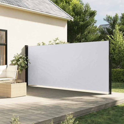 Retractable Windshield 180x600cm with Removable Temporary Outdoor Privacy Screen - 81- Light Blocking, Durable Fabric, Weather-Resistant for Patio, Garden, Poolside (Black/White), Patio Decor, Pergola Compatible, Easy Install