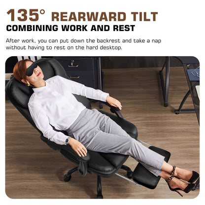 Bureaustoel – Kantoorstoel – Draaistoel – Gamestoel – Bureaustoelen – Ergonomisch Ontwerp – Kunstleer Met Kantelfunctie – Max 130 kg