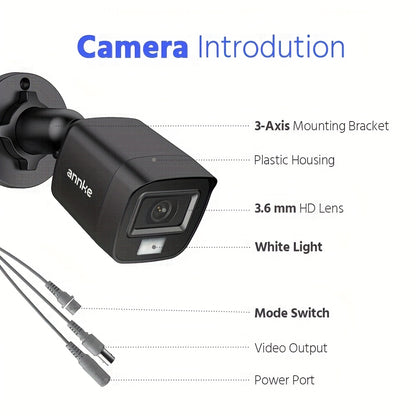 Beveiligingscamera Set – Camerabewaking – Bewakingscamera – CCTV Systeem – Beveiligingscamera Binnen & Buiten – 16-kanaals DVR Recorder – AI Mens en Voertuig Detectie