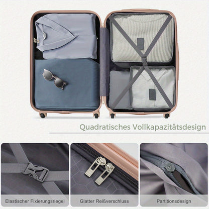 Kofferset – Reiskoffer – Trolley – Bagage – Handbagage – ABS Harde Shell – 3-Delig M-L-XL – 4 Zwenkwielen – Combinatieslot – Lichtgewicht