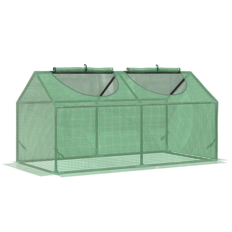 Mini-kasje – Mini Serre – Plantenhuis – Kweekkas – Tomatenkas – Groen – UV-bestendig – Stevige Grondconstructie – 120x60x60 cm
