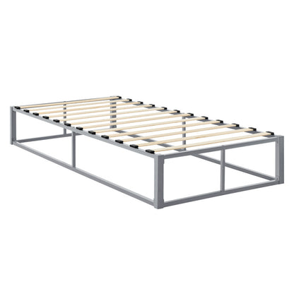 Bedframe – Metalen Bed – Bedframe Met Lattenbodem – Stabiel Bed – Tweepersoonsbed – Zwart – Stevig Gecoat Staal – Onderhoudsvriendelijk
