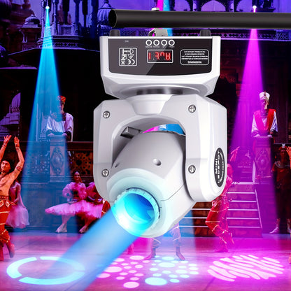 Movinghead Verlichting – LED Moving Head – DJ Licht – Disco Spot – Podiumverlichting – 2x120W RGBW LED – 8 Gobo Patronen – DMX Besturing – Draaibare Kop 540° X-as