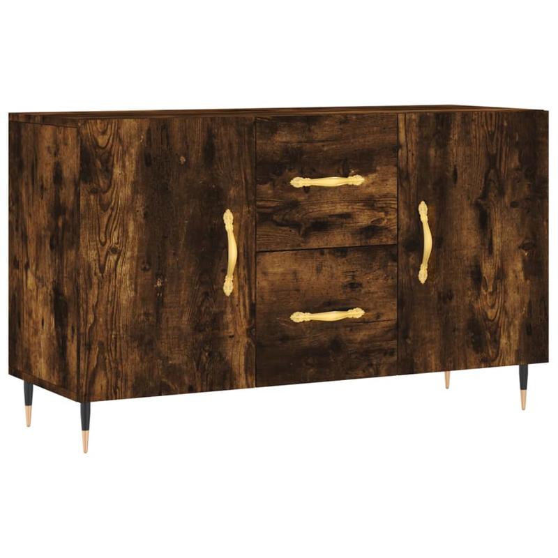 Dressoir – Ladekast – Opbergkast – Kast – Buffetkast – Gerookt Eikenhout – Compact 100x36x60 cm